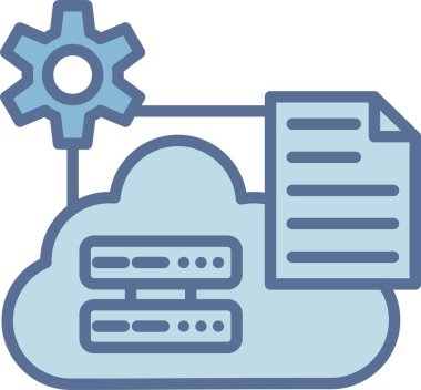 Bulut Veri Çizgisi Mavi Doldur