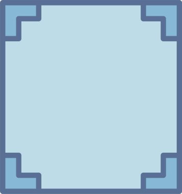 Çerçeve Satırı Mavi Doldur