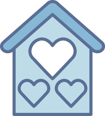 Ev Aşk Satırı Mavi Doldur