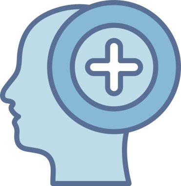 Zihinsel olarak ince Satır Mavi Doldur