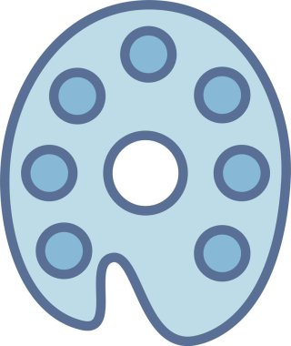 Palet Satırı Mavi Doldur