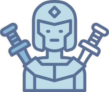 Savaşçı Satırı Mavi Doldur