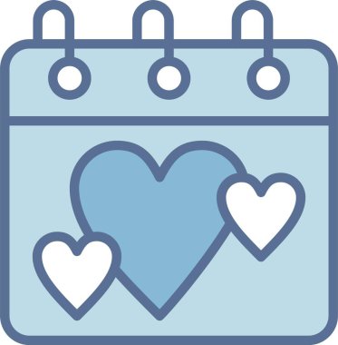 Romantik Tarih Satırı Mavi Doldur