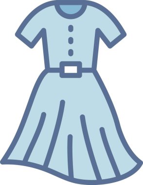 Elbise Çizgisi Mavi Doldur