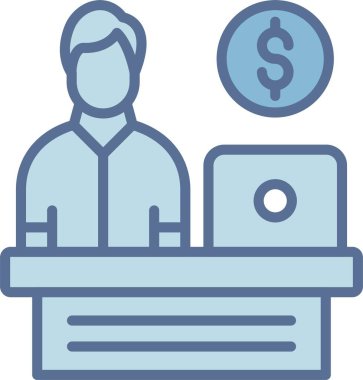 Ofis Satırı Mavi Doldur