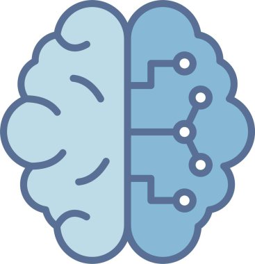 Beyin Çizgisi Mavi Doldur