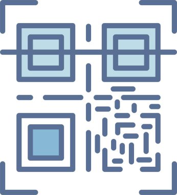 Qr Kod Satırı Mavi Doldur