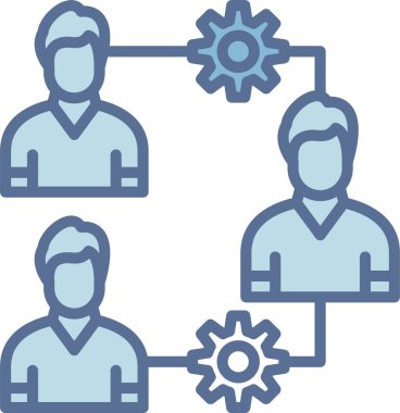 Takım çalışması Mavi Doldur