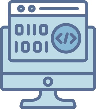 İkili Kod Satırı Mavi Doldur