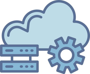 Bulut Çizgisi Mavi Doldur