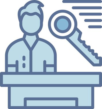 Anahtar Kişi Satırı Mavi Doldur