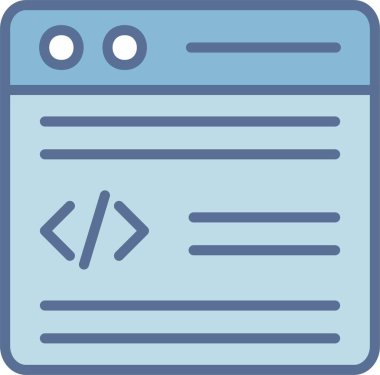 Web Sitesi Tasarım Satırı Mavi Doldur