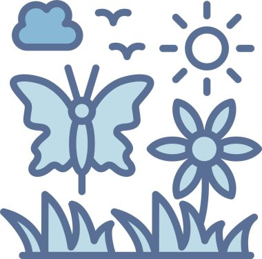 Kelebek Hattı Mavi Doldur