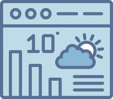 Hava Tahmini Analitik Satırı Mavi Doldur
