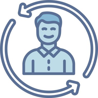 Döndürme Satırı Mavi Doldur