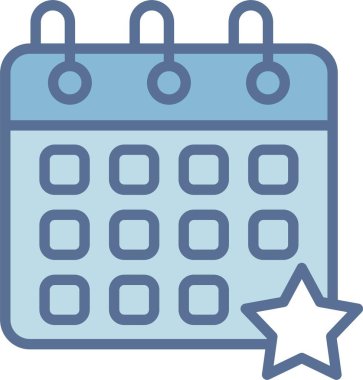 Olay takvimi Mavi Doldur