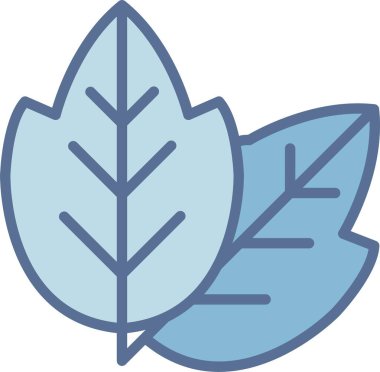 Yaprak Çizgisi Mavi Doldur