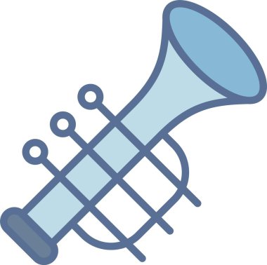 Parti Trompet Hattı Mavi Doldur