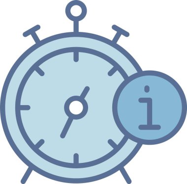 Saat Çizgisi Mavi Doldur