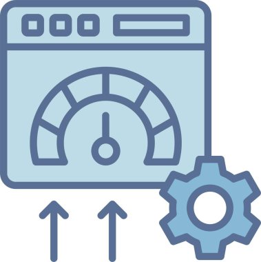 Orta hız Satırı Mavi Doldur