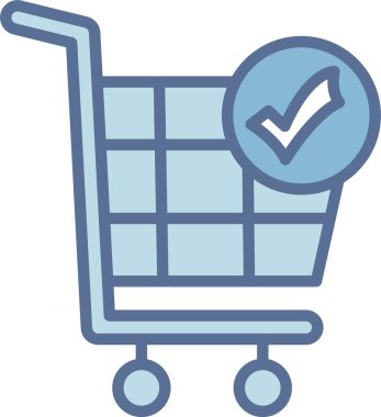 Alışveriş Arabası Hattı Mavi Doldur