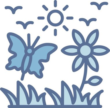 Yaz Çizgisi Mavi Doldur