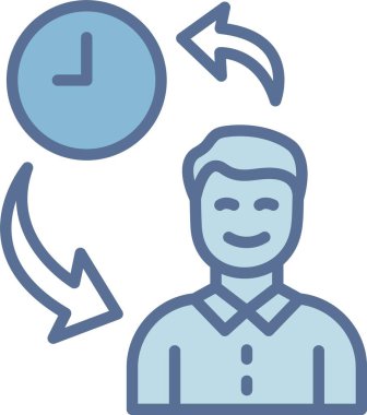 Zaman Yönetimi Satırı Mavi Doldur