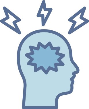 Sinir Bozukluğu Çizgisi Mavi Doldur