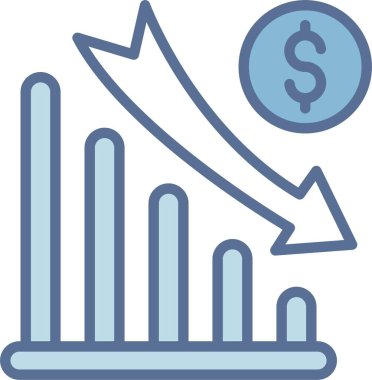 Borsa Çizgisi Mavi Doldur