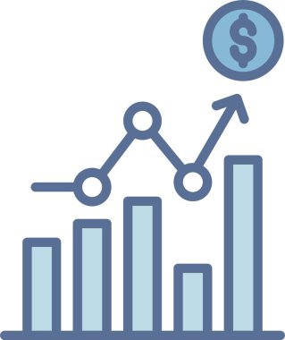 Piyasa Trend Çizgisi Mavi Doldur