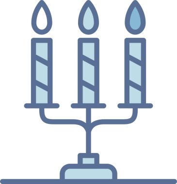 Mum Tutucu Satırı Mavi Doldur