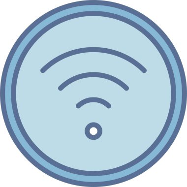 Wifi Sinyal Satırı Mavi Doldur