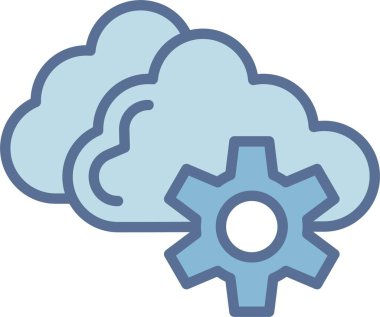 Bulut Çizgisi Mavi Doldur