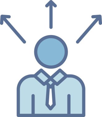 Adam Çizgisi Mavi Doldur