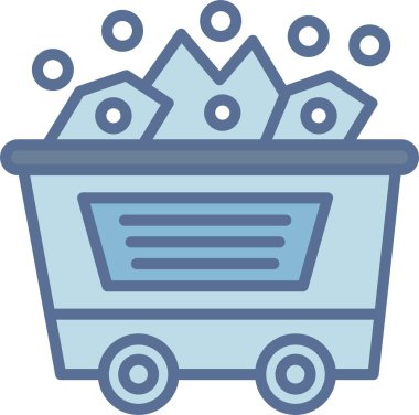 Kömür Madencilik Hattı Mavi Doldur