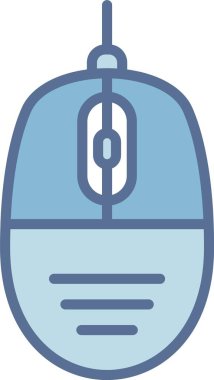 Bilgisayar Fare Satırı Mavi Doldur