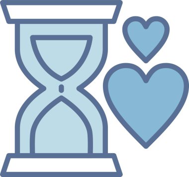 Kum Saati Satırı Mavi Doldur