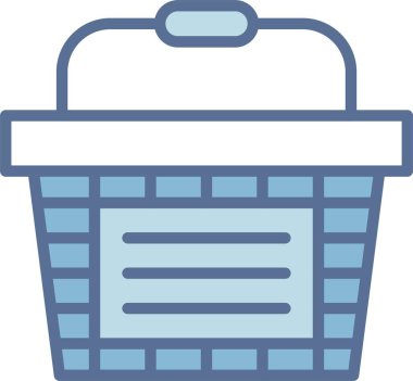 Alışveriş Sepeti Hattı Mavi Doldur