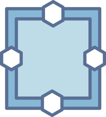 Çerçeve Satırı Mavi Doldur