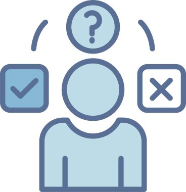 Soru İşareti Satırı Mavi Doldur