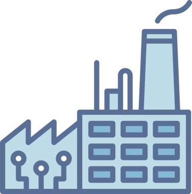 Akıllı Fabrika Satırı Mavi Doldur