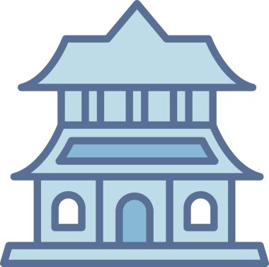 Tapınak Çizgisi Mavi Doldur