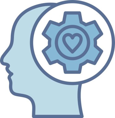 Duygusal Zeka Çizgisi Mavi Doldur