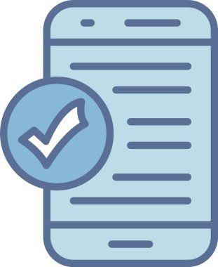 Akıllı Telefon Satırı Mavi Doldur