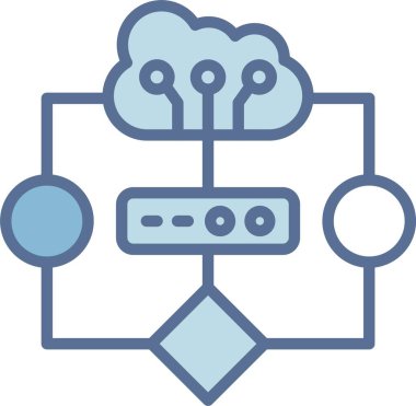 Bulut Hesaplama Satırı Mavi Doldur