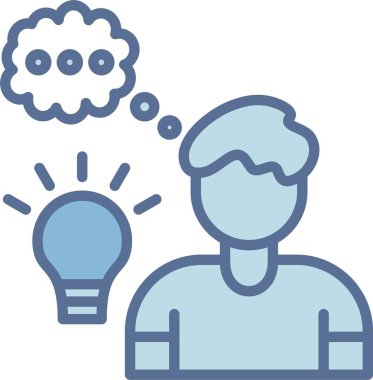 Düşünce Satırı Mavi Doldur