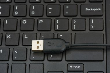 USB kablo kafasına bir dizüstü klavye
