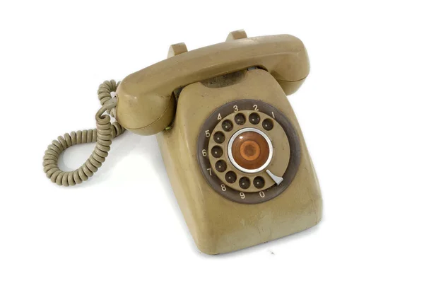 Isolerad vintage telefon — Stockfoto