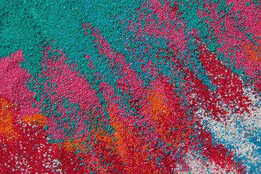 Arka planı renkli kum portre