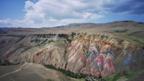 Rusya Daki Altai Dağları Kuş Bakışı Yukarıdan Manzara Çok Güzel — Stok video